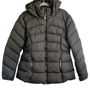 Guess Women's Charcoal Puffer Jacket XL